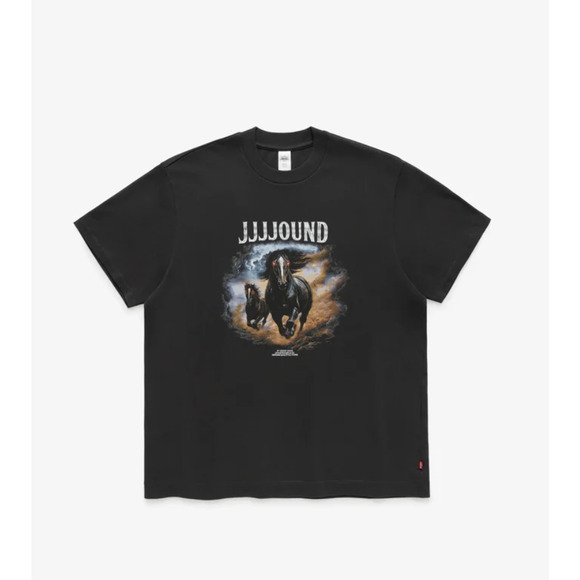 Levi’s x JJJJound T-Shirt Horse Black Red demon eyes